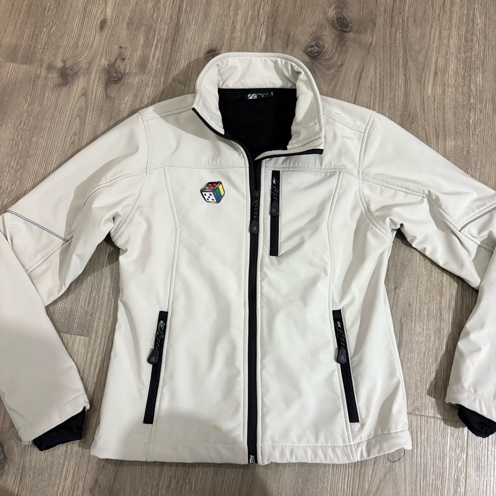 Hurricane LEGO Tan Full Zip Windbreaker Jacket Women’s S - Picture 8 of 14